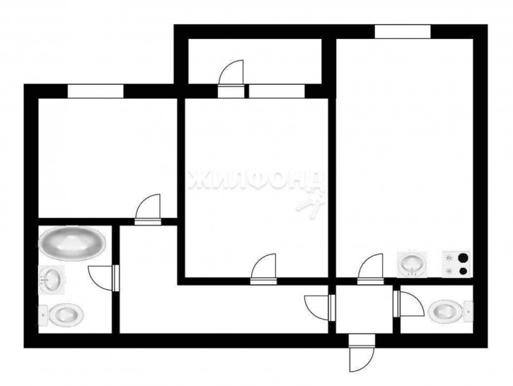 2-комн квартира Сибиряков-Гвардейцев улица, д.53/9
