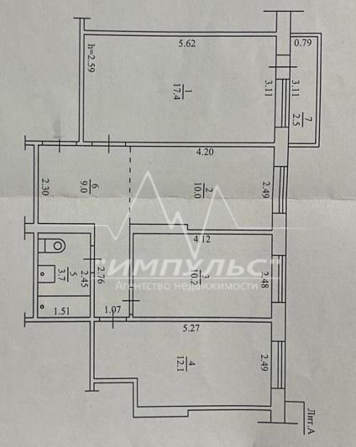 3-комн квартира Пояркова, 13