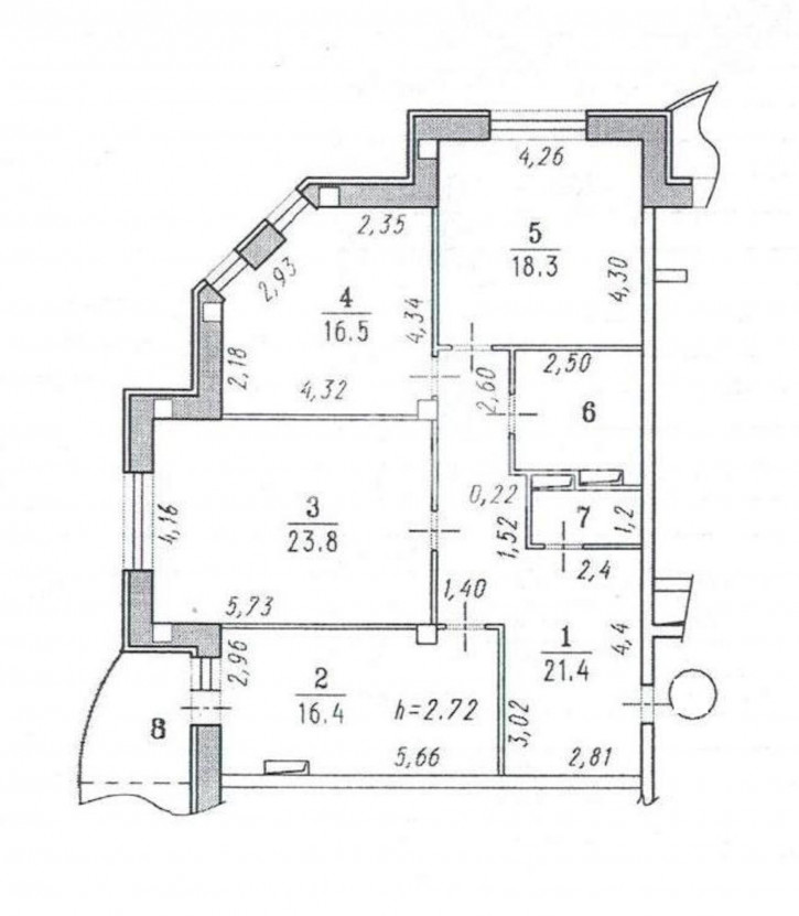 3-комн квартира посёлок Биофабрика, 1/1
