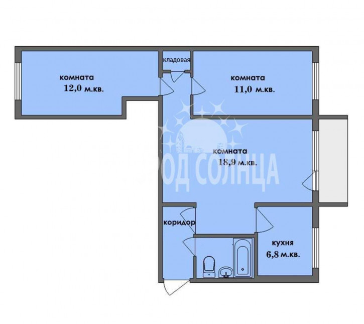 3-комн квартира Мира проспект, 34г