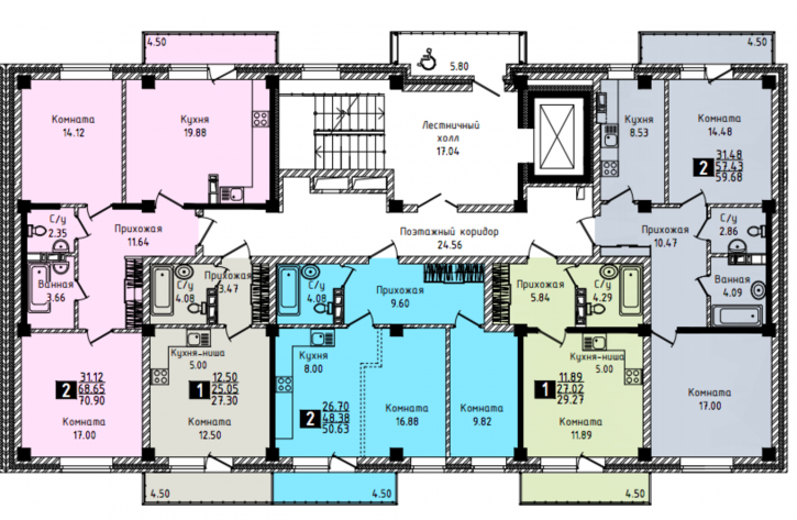 1-комн квартира Гражданская, 2/1