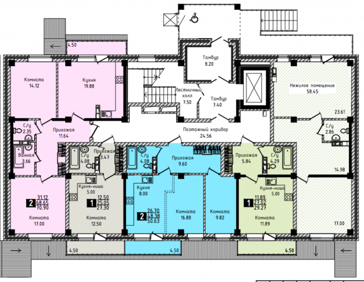 2-комн квартира Гражданская, 2/1