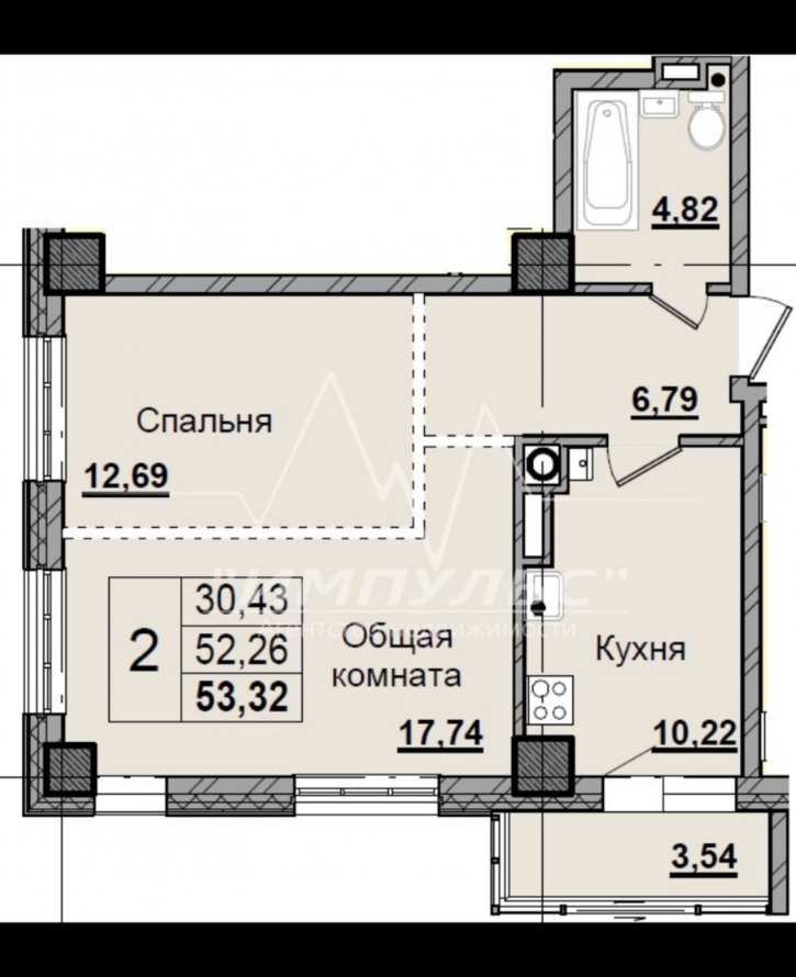 1-комн квартира Проспект Михаила Николаева, 31