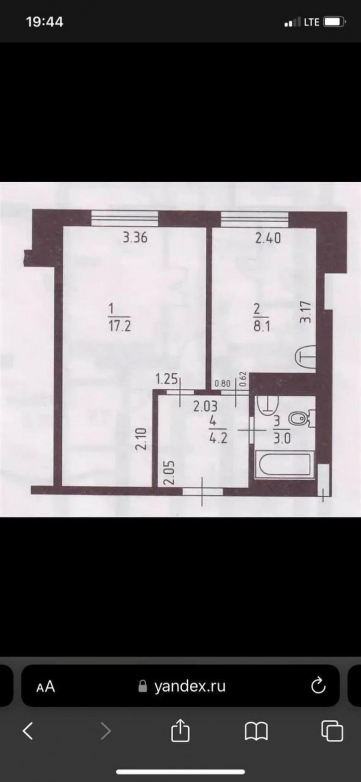 1-комн квартира Железнодорожная улица, 21 1-комн квартира Железнодорожная улица, 21