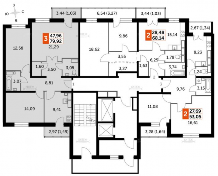 3-комн квартира Солнечный бр, д.18