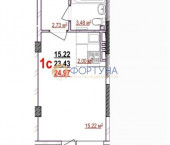 1-комн, 24 кв м, этаж 10/12 Победы ул, 126