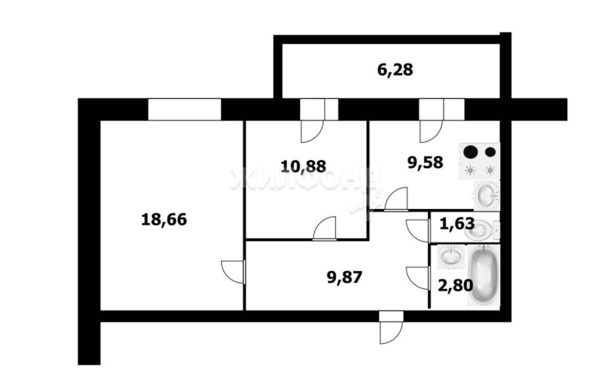 Купить квартиру за 6 200 000 рублей на Маяковского, 1/1