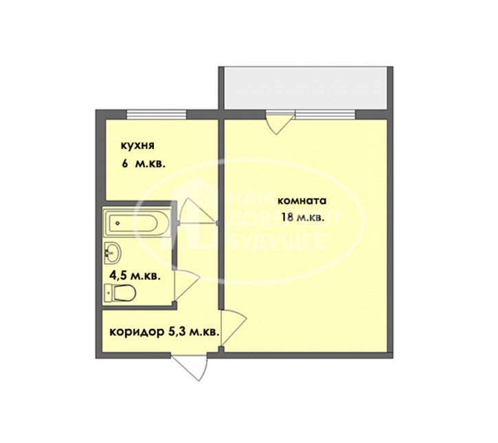 1-комн квартира улица Чайковского, 14