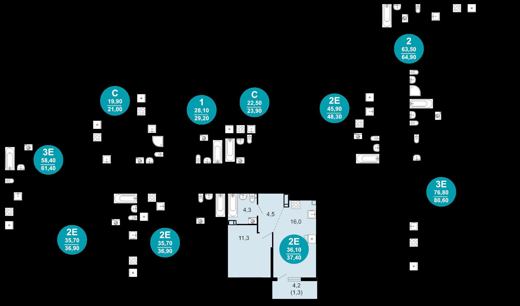 Купить квартиру за 16 093 200 рублей на Краснодарский край, Сочи, улица Искры, 66/10