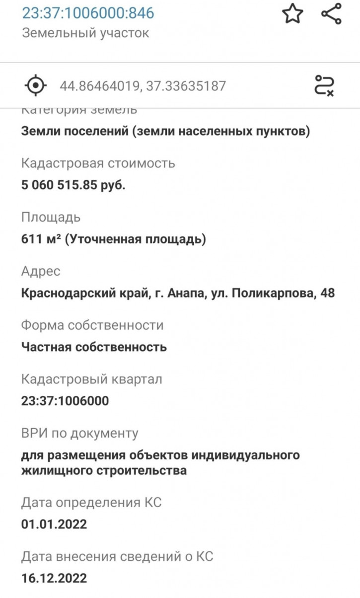 Земельный участок Анапа Земельный участок Анапа