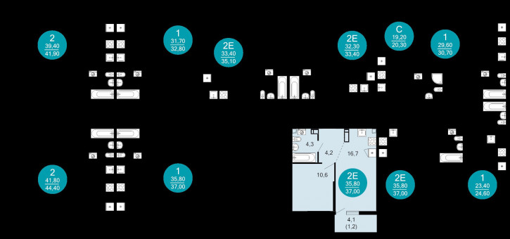 1-комн квартира в новом доме Краснодарский край, Сочи, улица Искры, 66/10