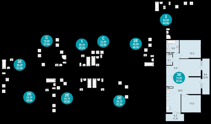 2-комн квартира в новом доме Краснодарский край, Сочи, улица Искры, 66/10 2-комн квартира в новом доме Краснодарский край, Сочи, улица Искры, 66/10