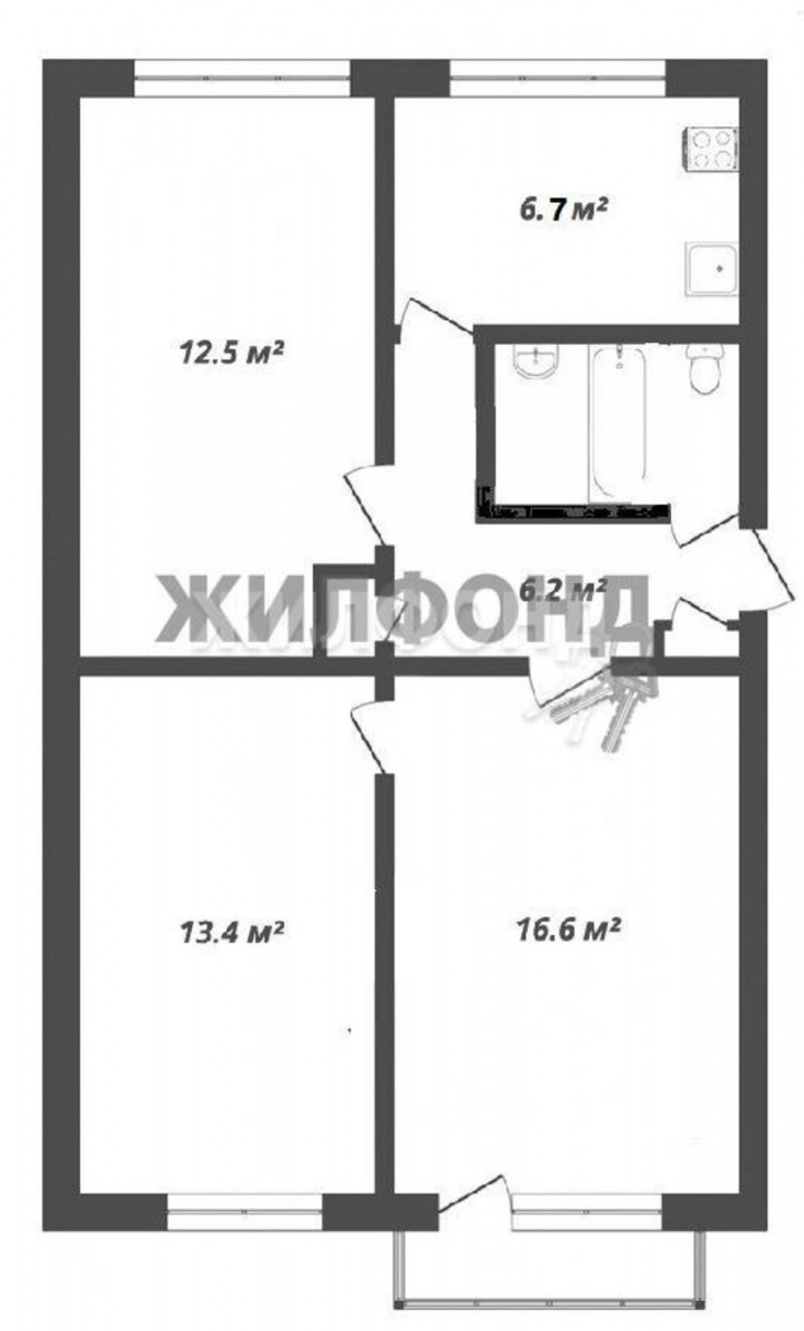 3-комн квартира Кропоткина, 98