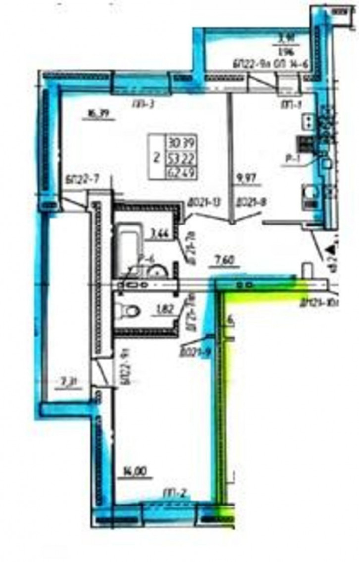 2-комн квартира Марка Евтюхина