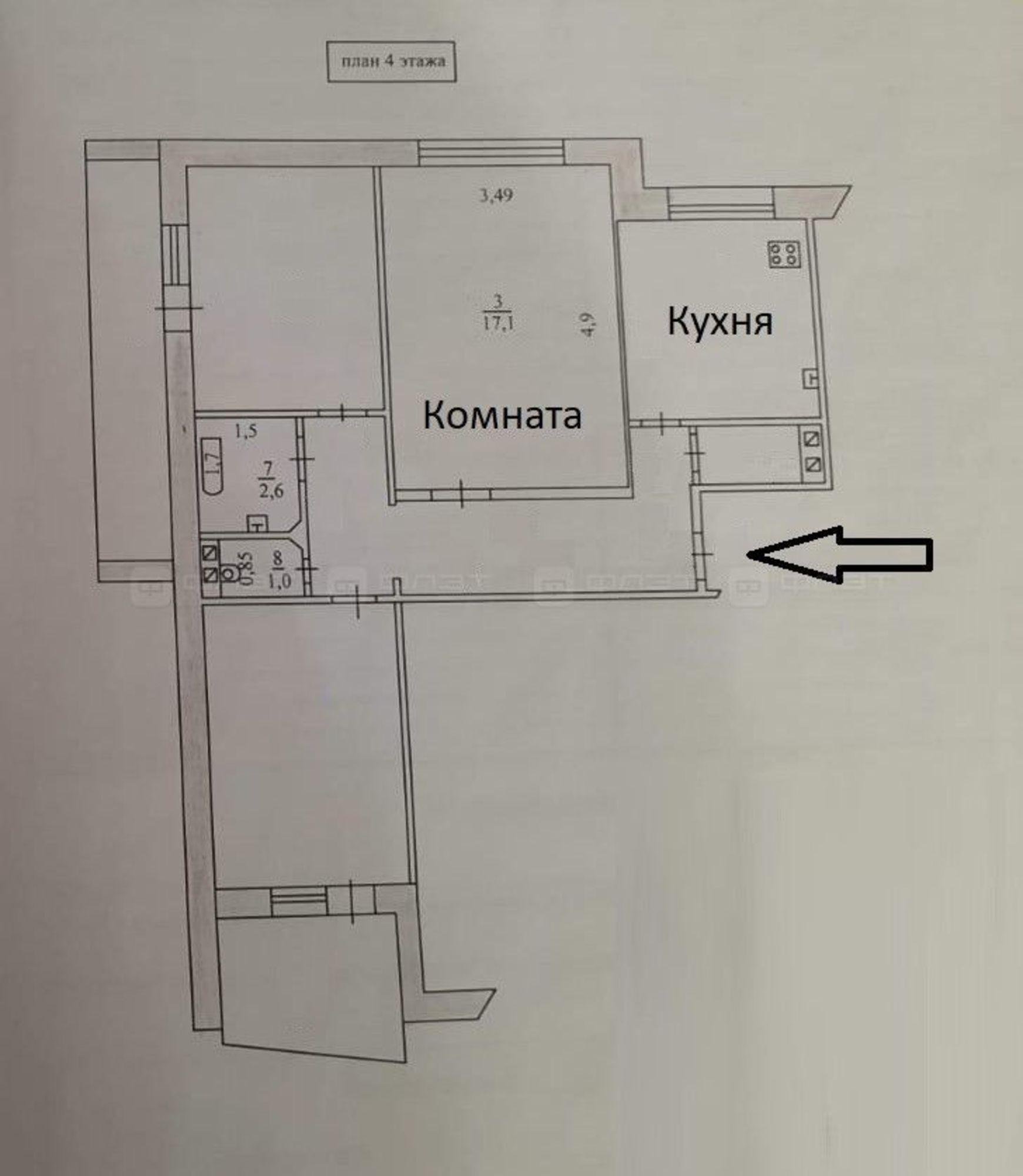 Купить комнату за 2 600 000 рублей на ул. Липатова, дом 17А