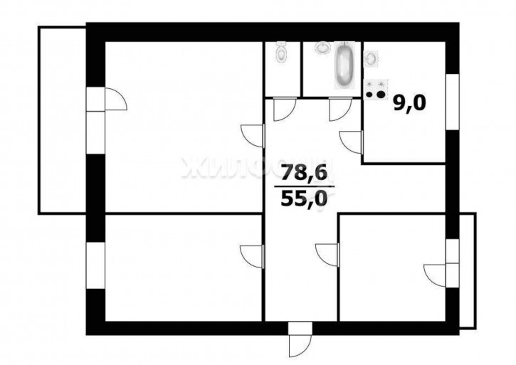 3-комн квартира Зейская улица, д.36