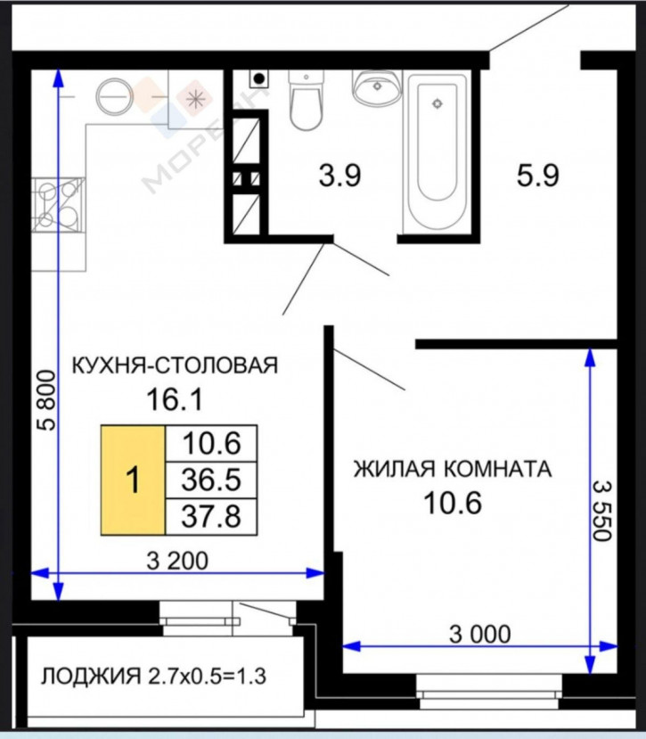 1-комн квартира Лётчика Позднякова ул, 2к14 1-комн квартира Лётчика Позднякова ул, 2к14
