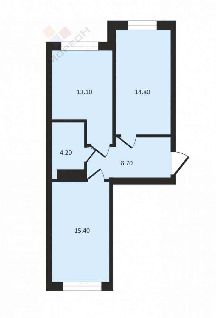2-комн квартира Береговая, 1к8