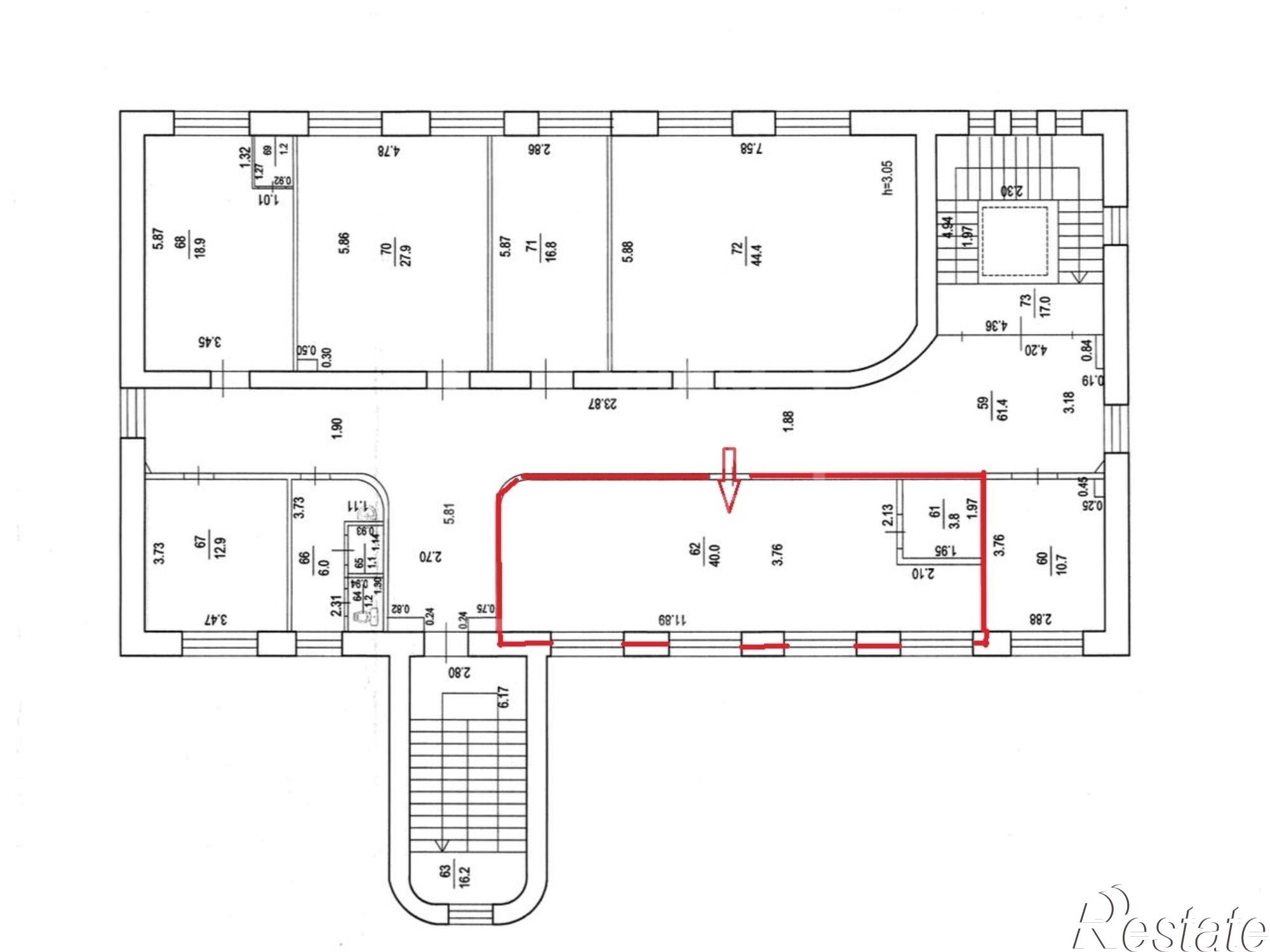 Сдать офис, помещение под офис за 24 090 рублей на Цветочная улица, д.3/1