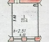 1-комн, 23кв м, этаж 1/5 Энергетиков, 61