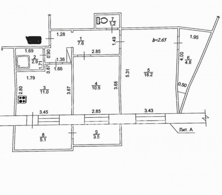 2-комн квартира 202-й микрорайон, 16