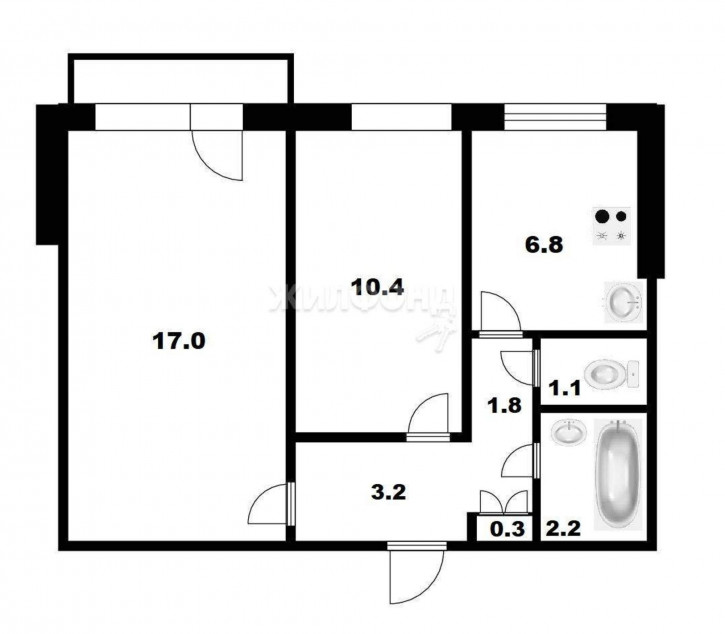 2-комн квартира Связистов улица, д.141