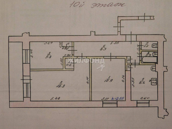 3-комн квартира Средне-Московская улица, д.1 3-комн квартира Средне-Московская улица, д.1