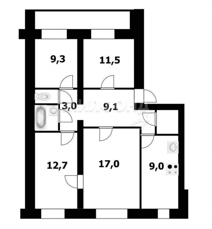 4-комн квартира 102 квартал, д.1 4-комн квартира 102 квартал, д.1
