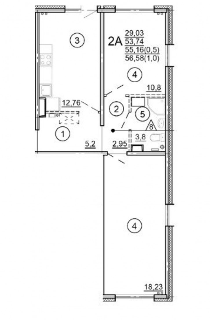 2-комн квартира Новочеркасская ул, 49