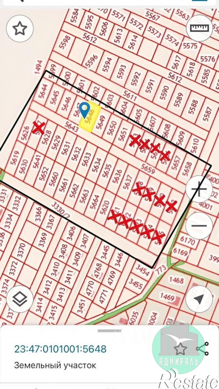 Земельный участок муниципальное образование Новороссийск,имени Михаила Шолохова улица