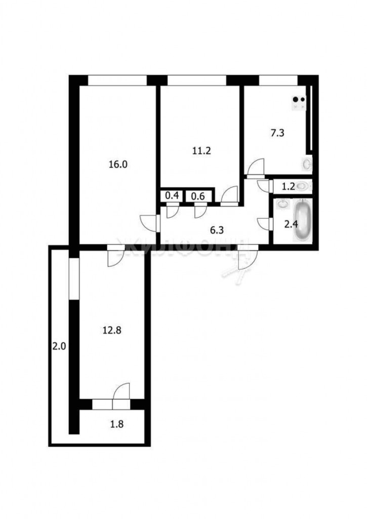 3-комн квартира Доватора улица, д.29/1 3-комн квартира Доватора улица, д.29/1