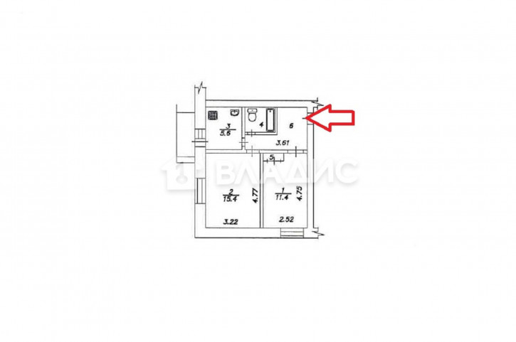 2-комн квартира улица Баумана