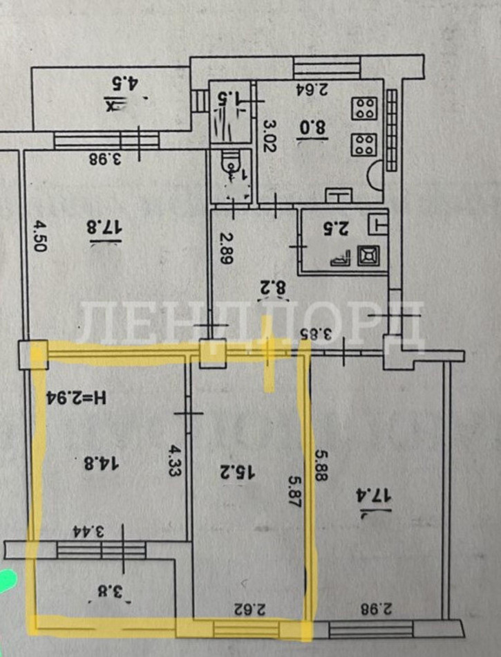 Комната Профсоюзная улица, 29/22