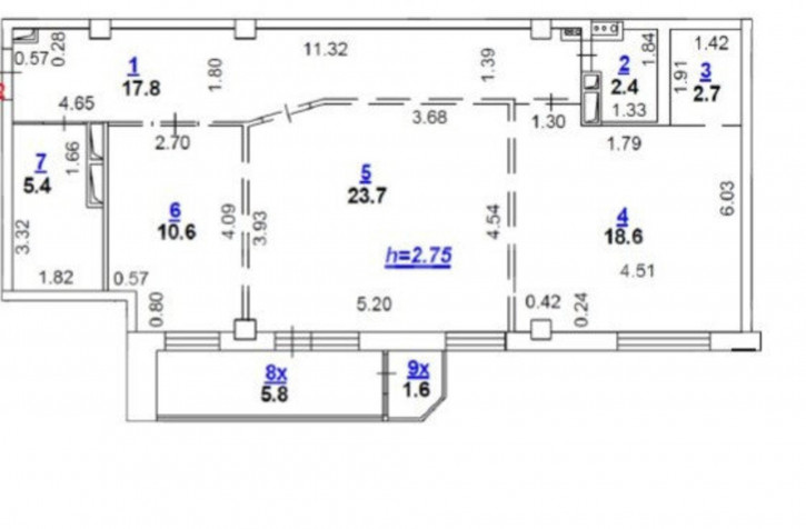 2-комн квартира Восточная улица, 7с1