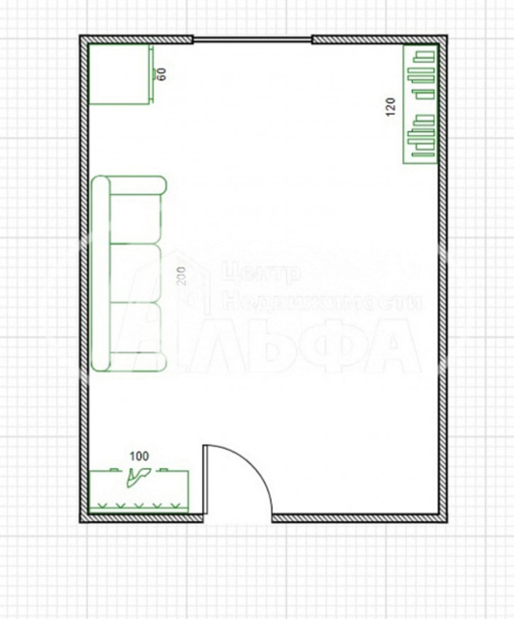 2-комн квартира улица Чапаева, 19