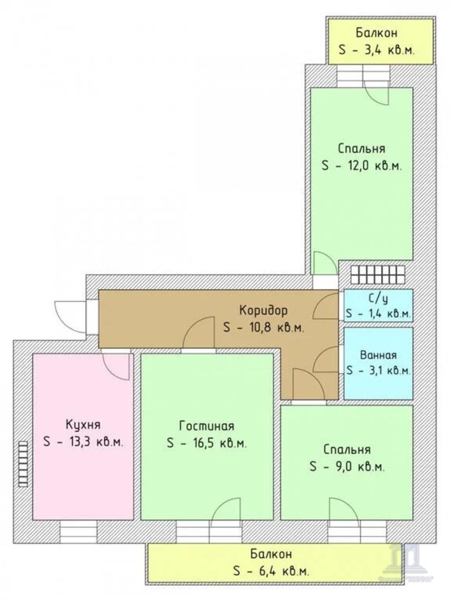 Купить квартиру за 6 900 000 рублей на 18-я Линия, 69