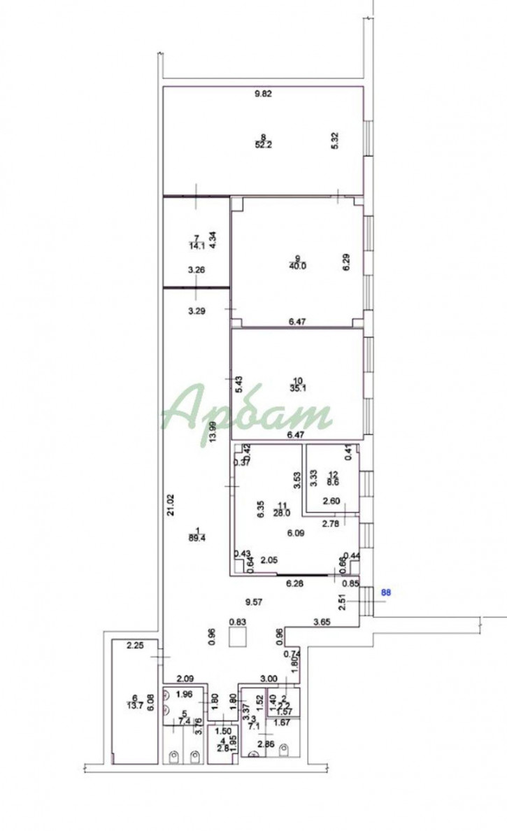 Офис Вагжановский пер, 9