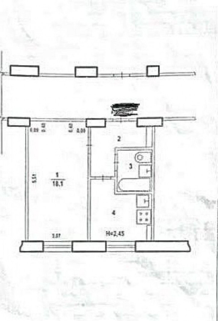 1-комн квартира ул. Фадеева,  д.37