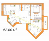 2-комн, 62кв м, этаж 1/5 Петровская ул, 5