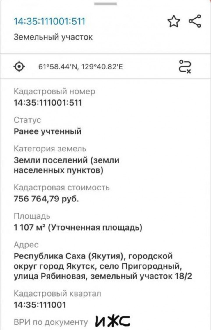 Земельный участок Рябиновая