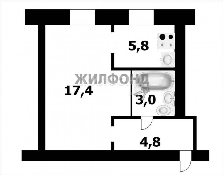 1-комн квартира Кошурникова, 9 1-комн квартира Кошурникова, 9