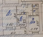2-комн, 50.1кв м, этаж 1/9 Парижской Коммуны ул, 5В