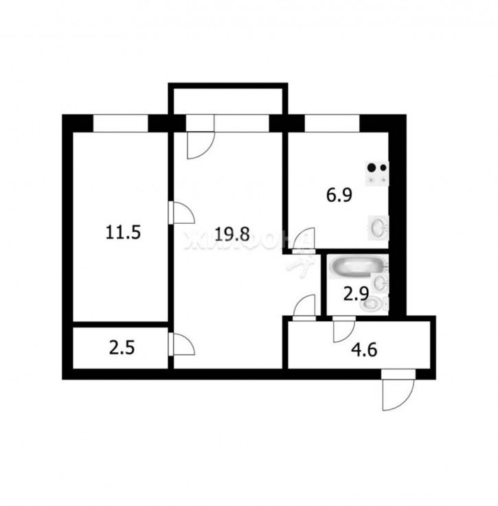 2-комн квартира Петропавловская, 17 А