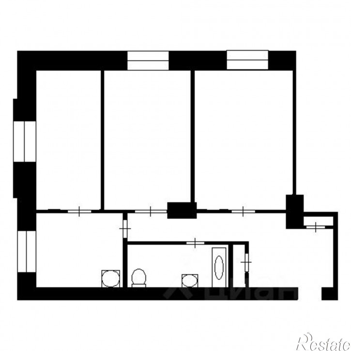 3-комн квартира ул Бакы Урманче, 12,  д. 12