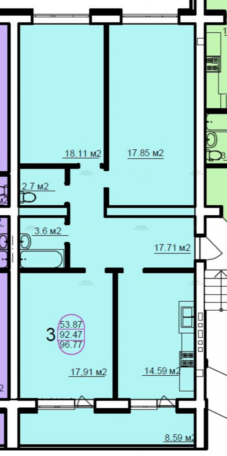 3-комн квартира Изумрудная ул, д.25 3-комн квартира Изумрудная ул, д.25