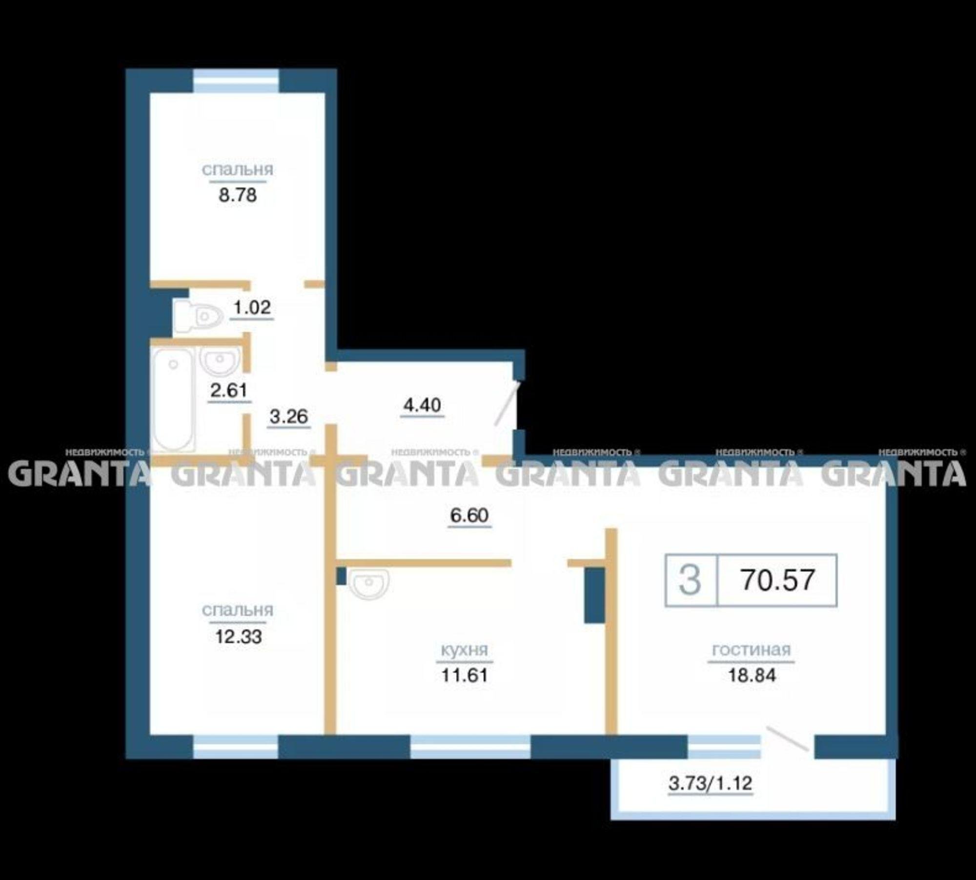 Купить квартиру за 9 100 000 рублей на ул Партизана Железняка, 55