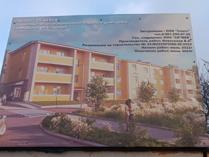 1-комн квартира в новом доме Батурина ул, 14