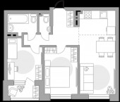 3-комн, 67.5 кв м, этаж 9/23 Менделеева улица, д.1
