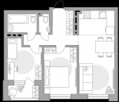3-комн, 67.2 кв м, этаж 17/23 Менделеева улица, д.1