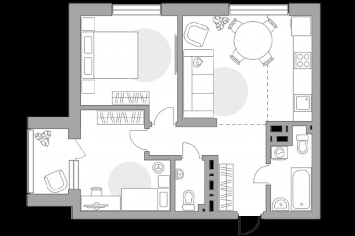 3-комн квартира в новом доме Менделеева улица, д.1